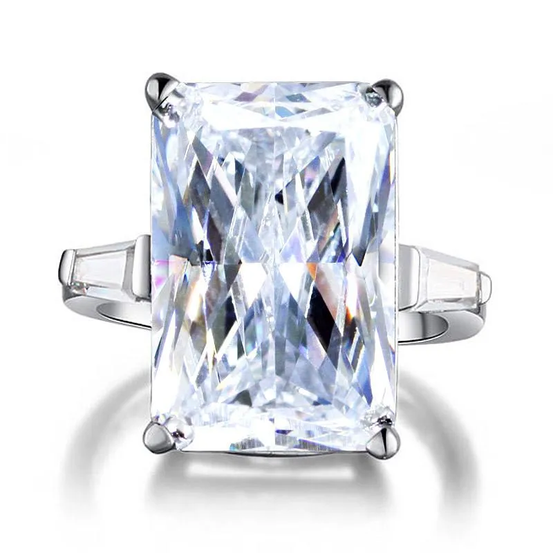 Radiant Cut Simulated Diamond ring