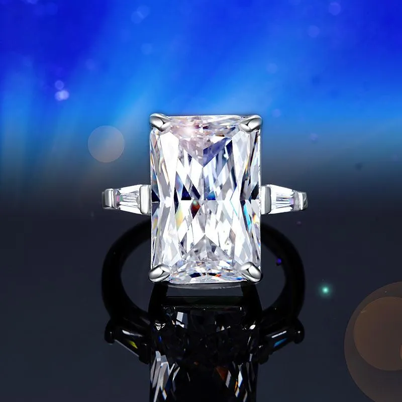 Radiant Cut Simulated Diamond ring