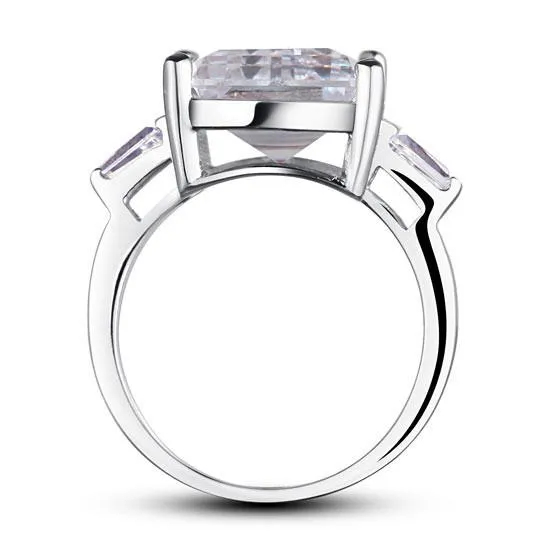 Radiant Cut Simulated Diamond ring