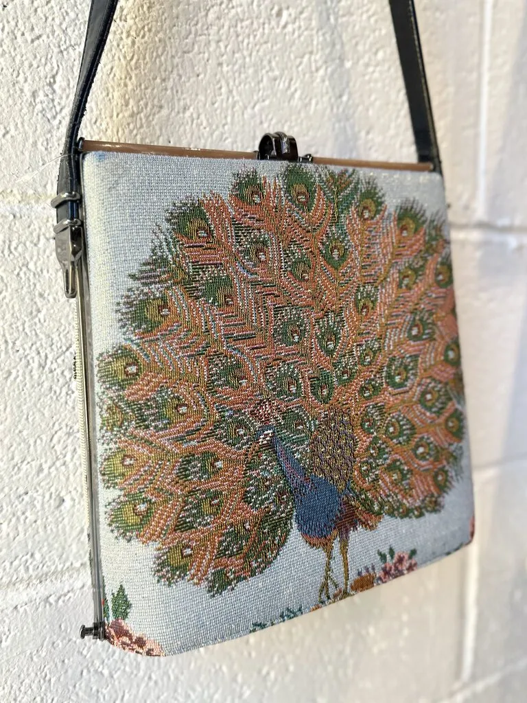 Rare Vintage Peacock Handbag