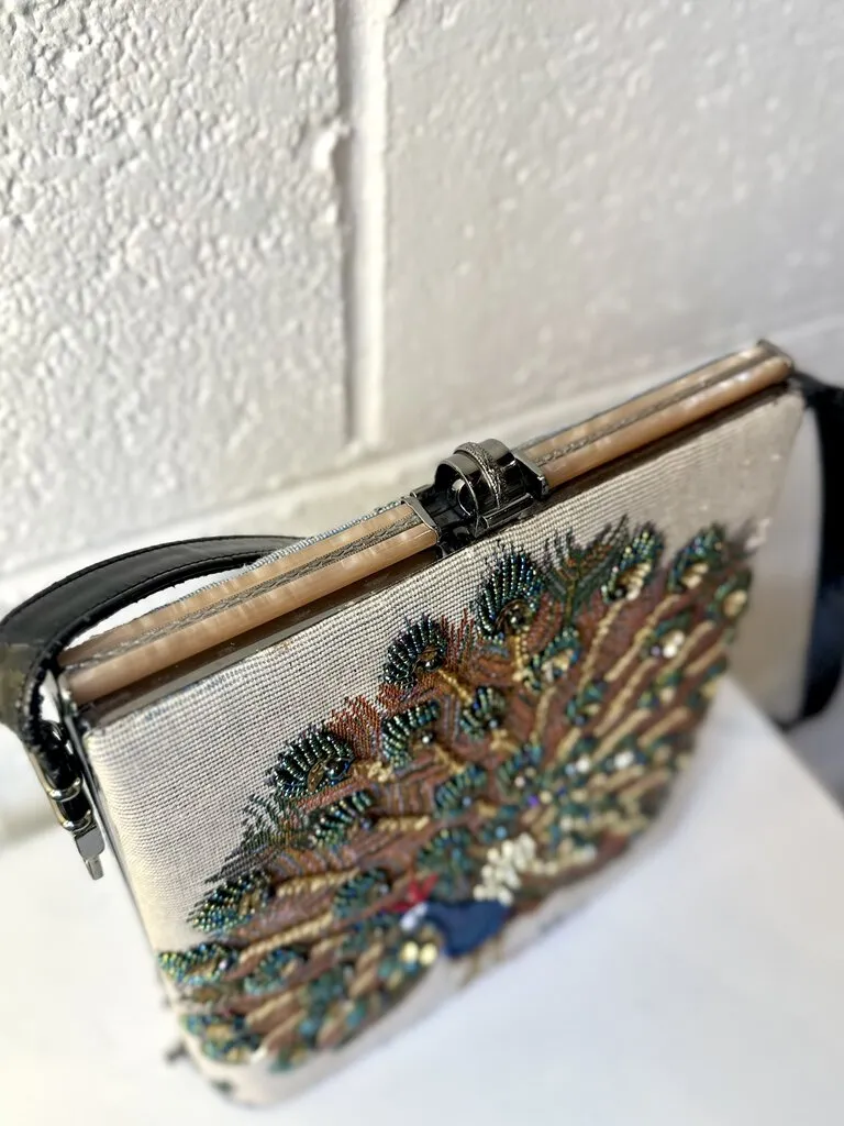 Rare Vintage Peacock Handbag