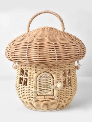 Rattan Mushroom Basket Bag