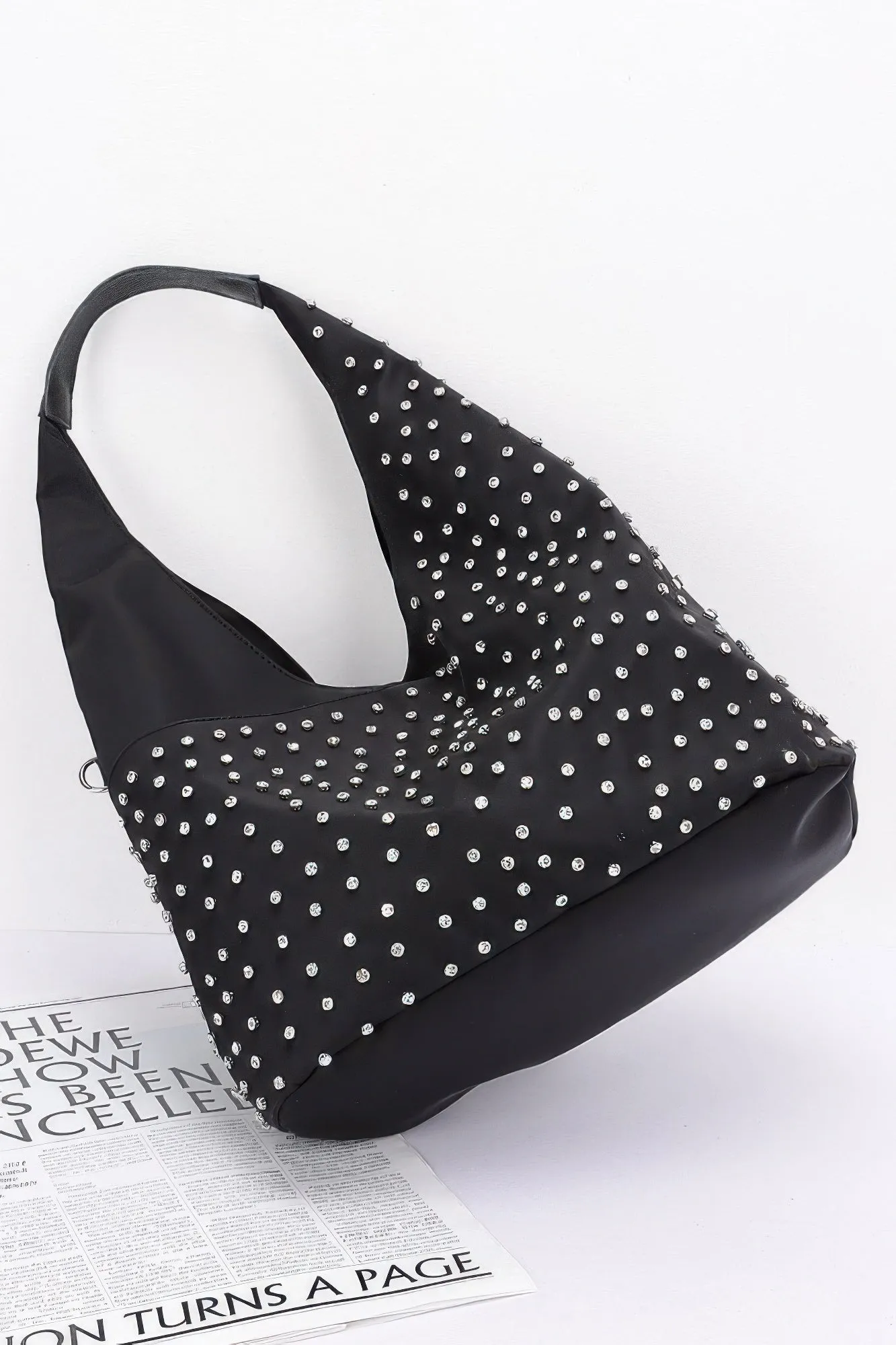 Rhinestone Studded Bindle Bag