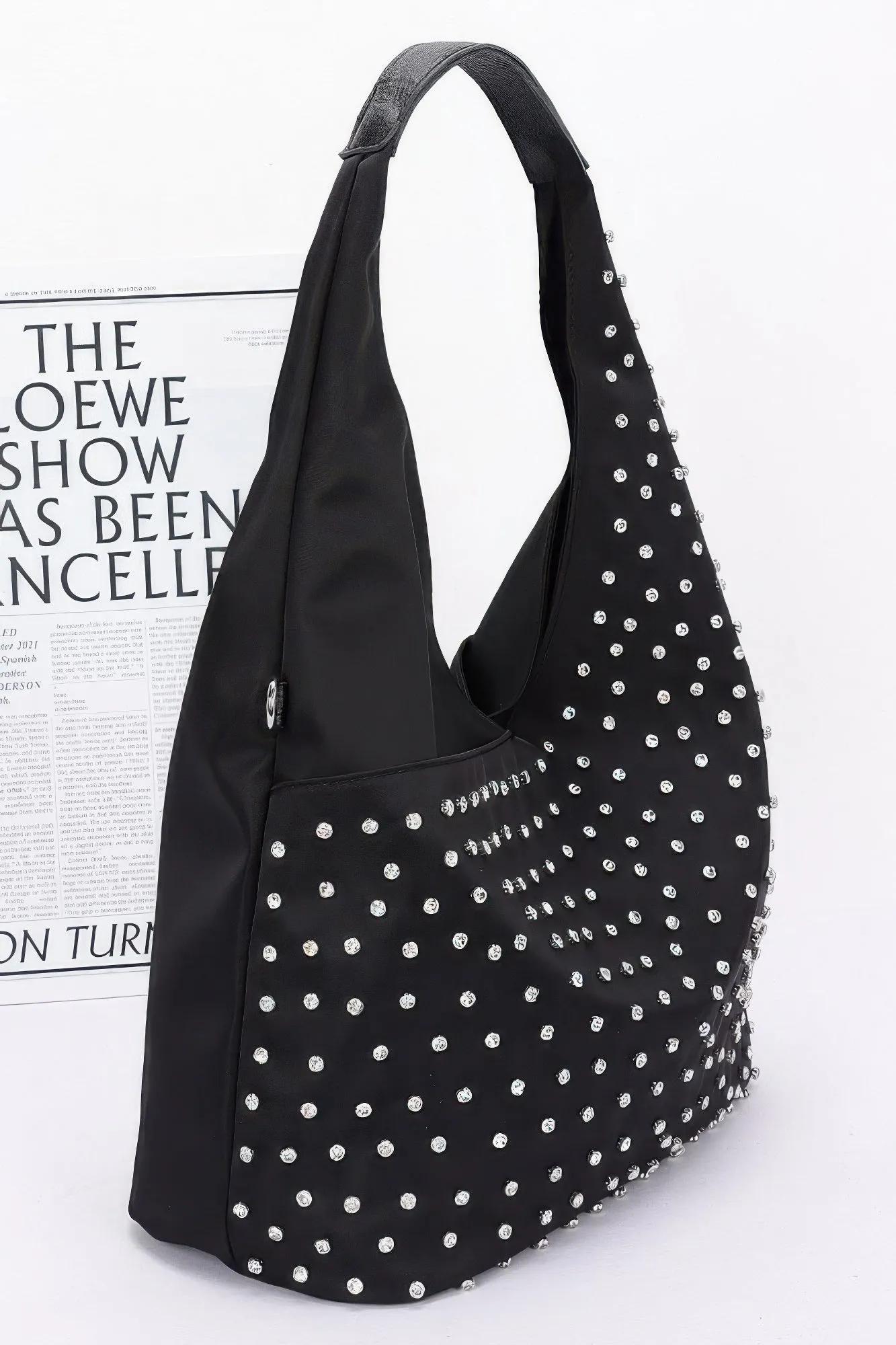 Rhinestone Studded Bindle Bag