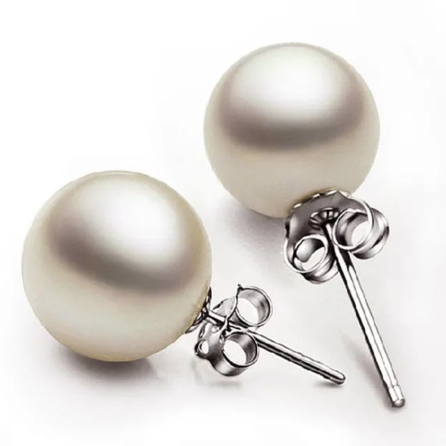 S925 Exquisite Round Pearl Geometric EarPin