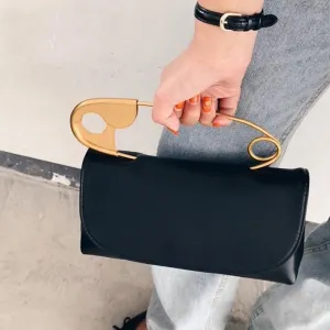 Safety Pin Handle Handbag