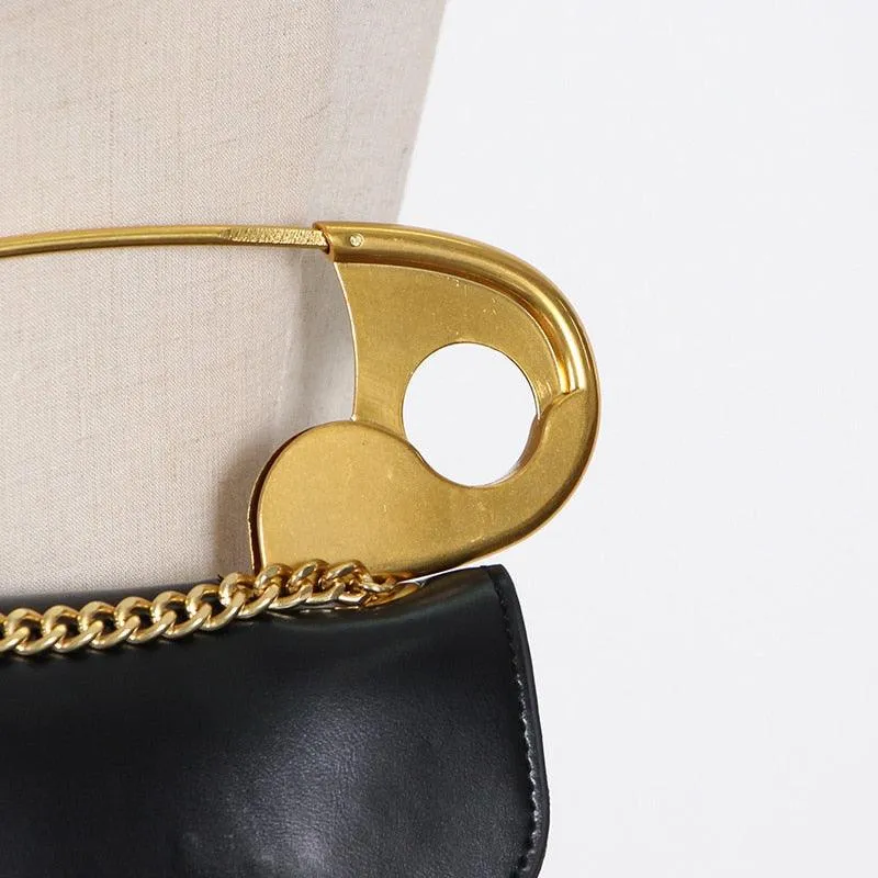 Safety Pin Handle Handbag