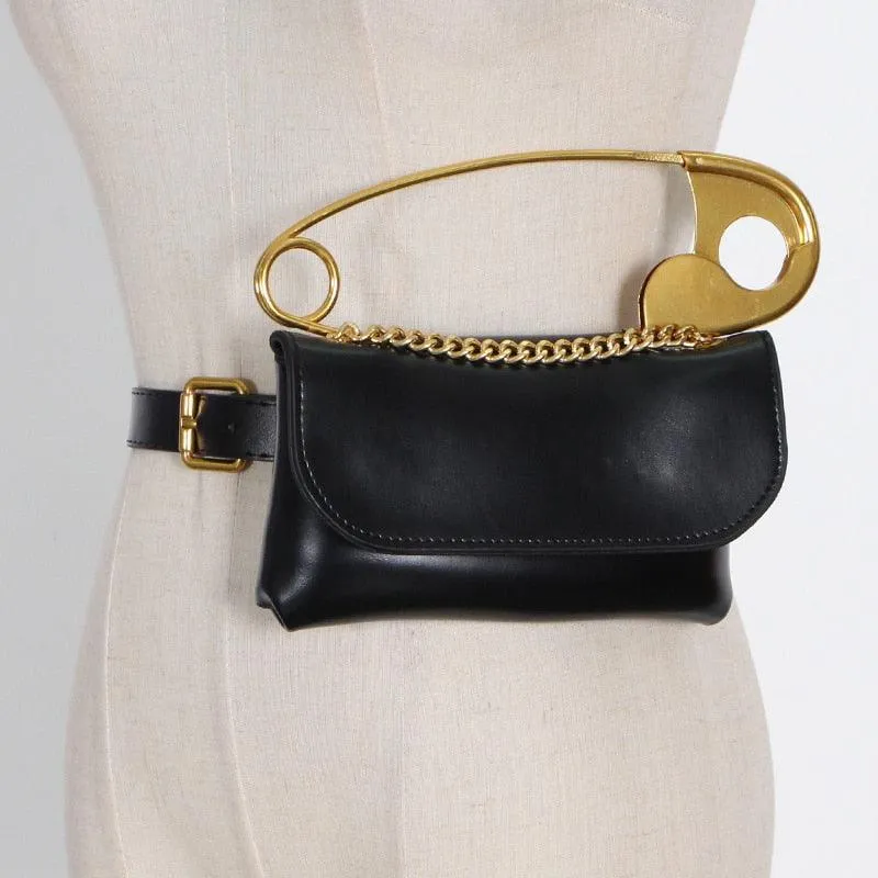 Safety Pin Handle Handbag