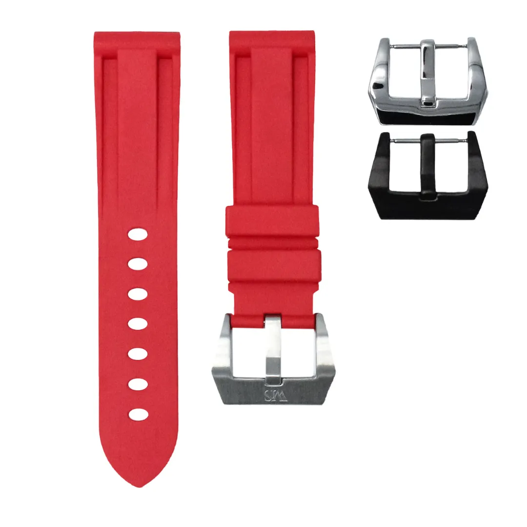 Salmon Red - Rubber Watch Strap For Breitling Professional Series