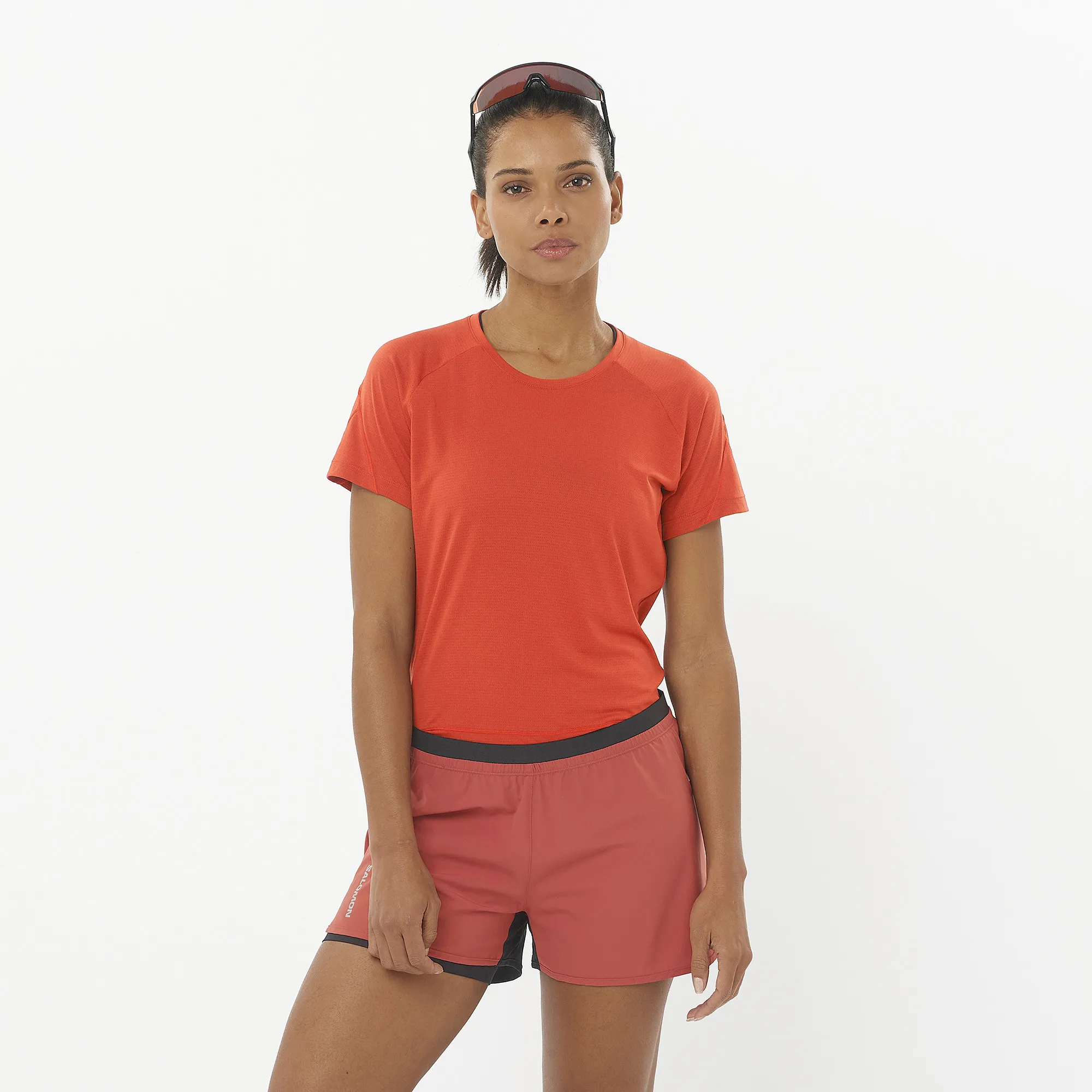 Salomon Women&#x27;s Cross Run Tee Cherry Tomato | Buy Salomon Women&#x27;s Cross Run Tee Cherry Tomato here | Outnorth