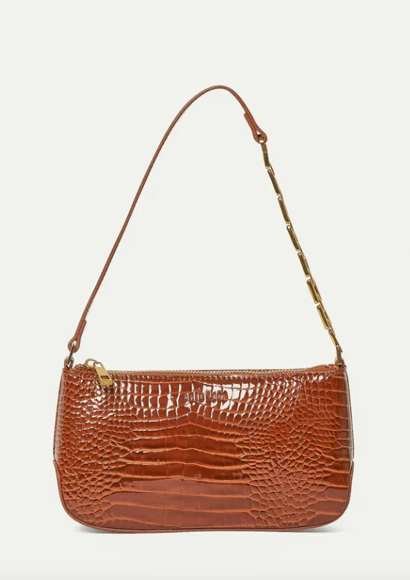 Samira Bag Small Dark Brick Baby Croc