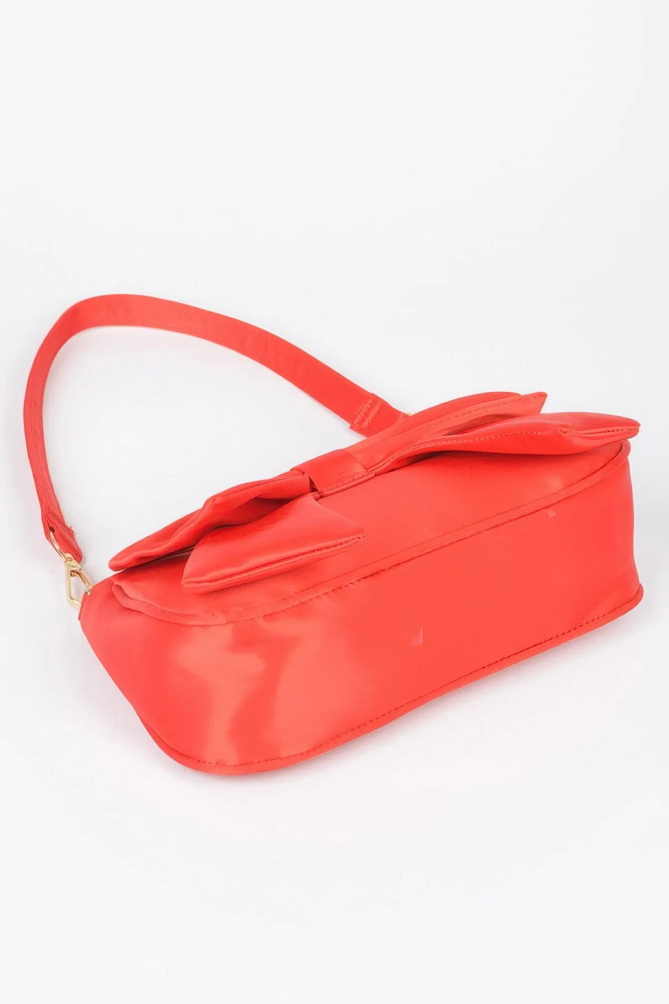 Satin Bow Shoulder Bag