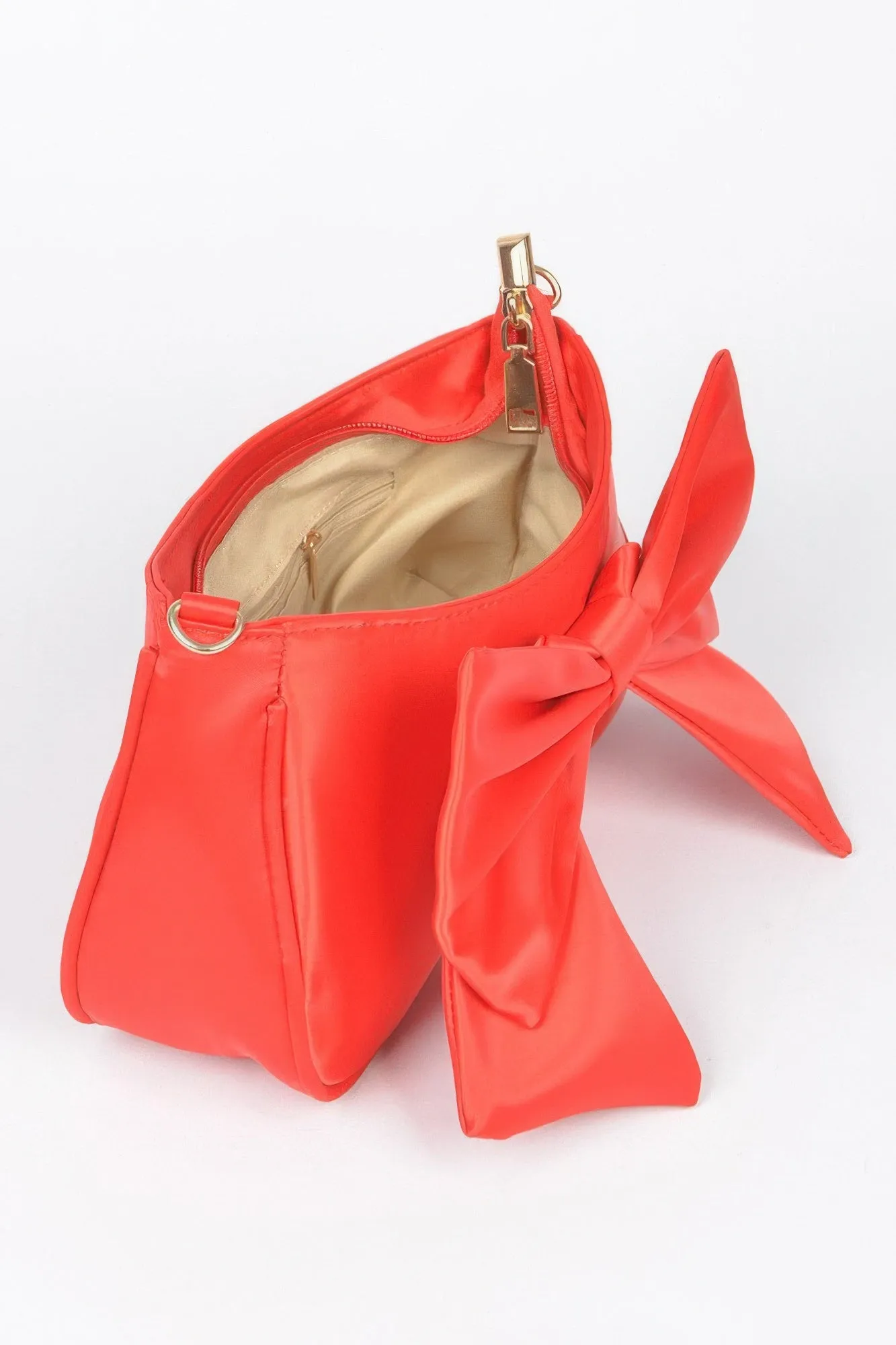 Satin Bow Shoulder Bag