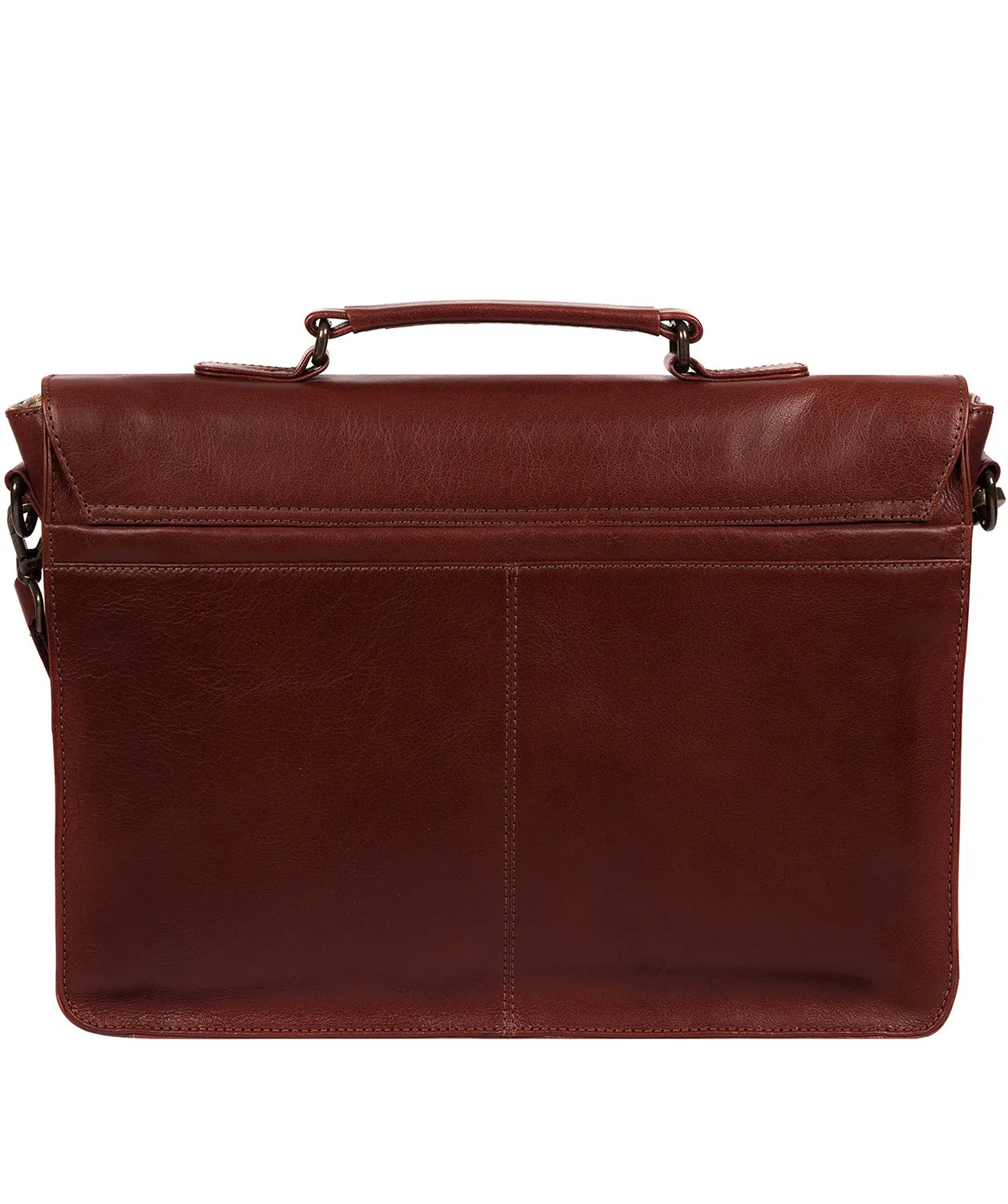 'Scolari' Conker Brown Leather Briefcase