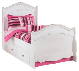 Signature Design by Ashley Exquisite Twin Sleigh Bed with 2 Storage Drawers