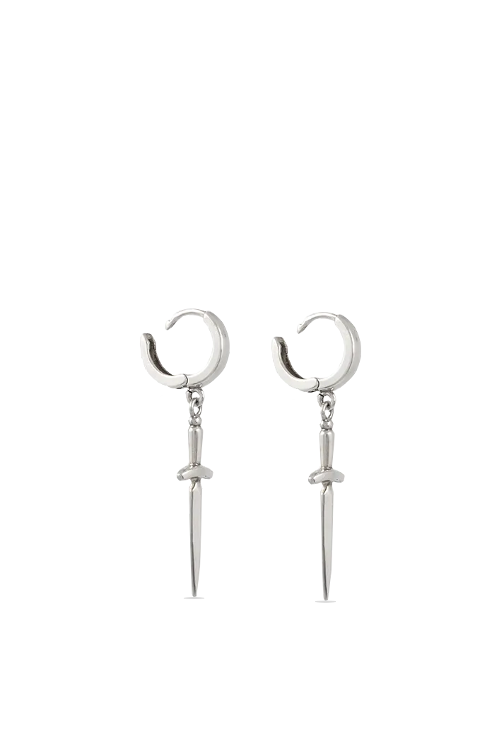 Silver Dagger Earrings