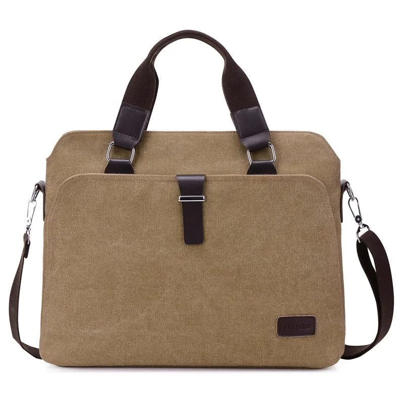 Simple Fashion Canvas Briefcase Shoulder Bag For Men