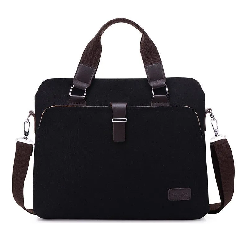 Simple Fashion Canvas Briefcase Shoulder Bag For Men