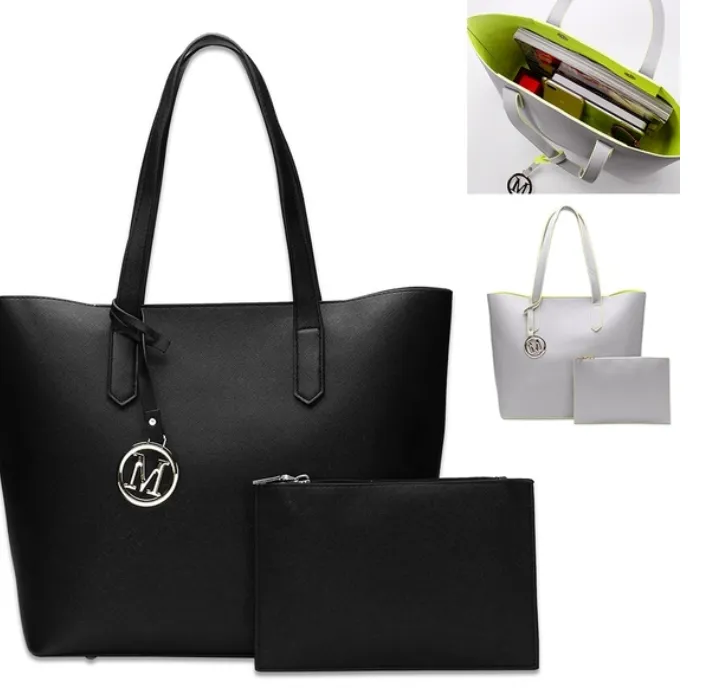 Simple PU Leather Tote Bag