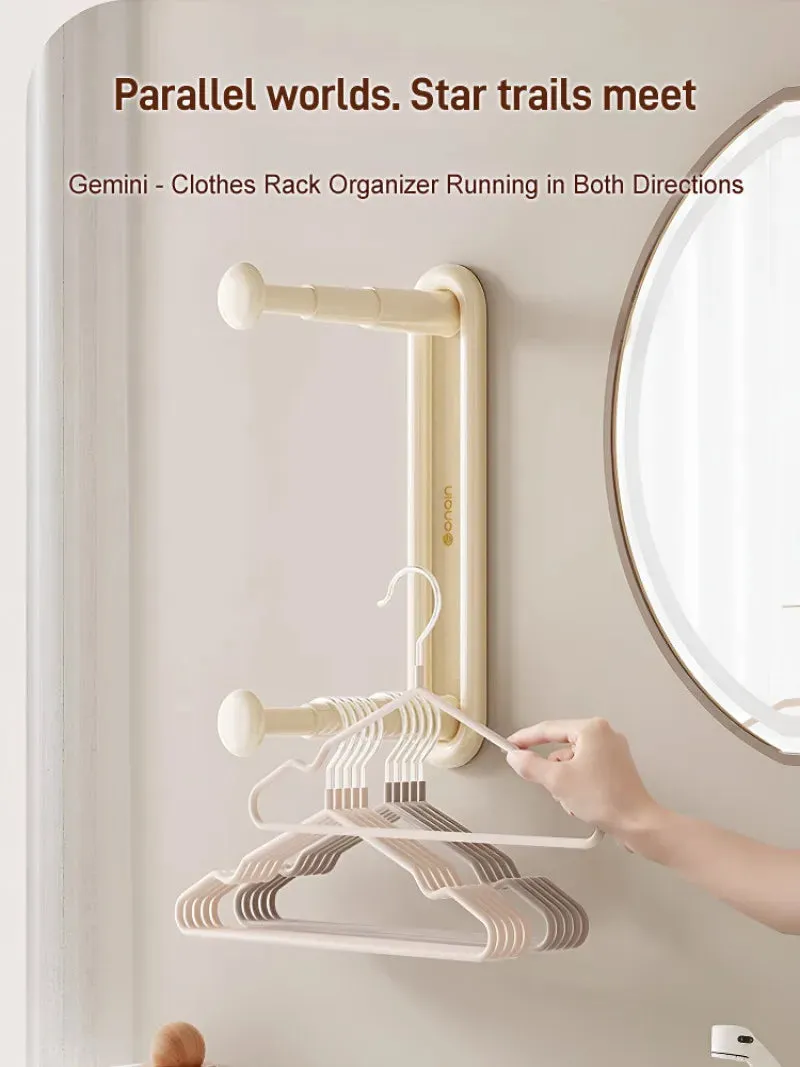 SleekLift Wall-Mounted Clothes Hanger Organizer