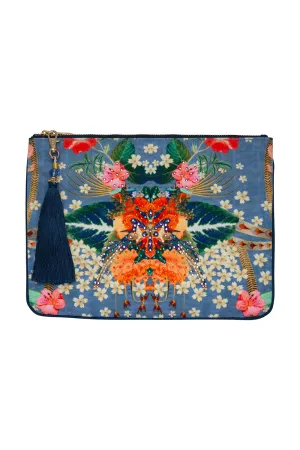 SMALL CANVAS CLUTCH FARAWAY FLORALS