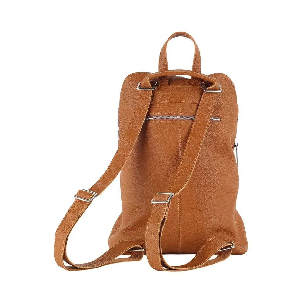 There's Something About Mary Shoulder/Backpack Bag TAN LEATHER by Mary and Marie