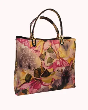 VINTAGE DECOR - FLORAL LEATHER HANDBAG