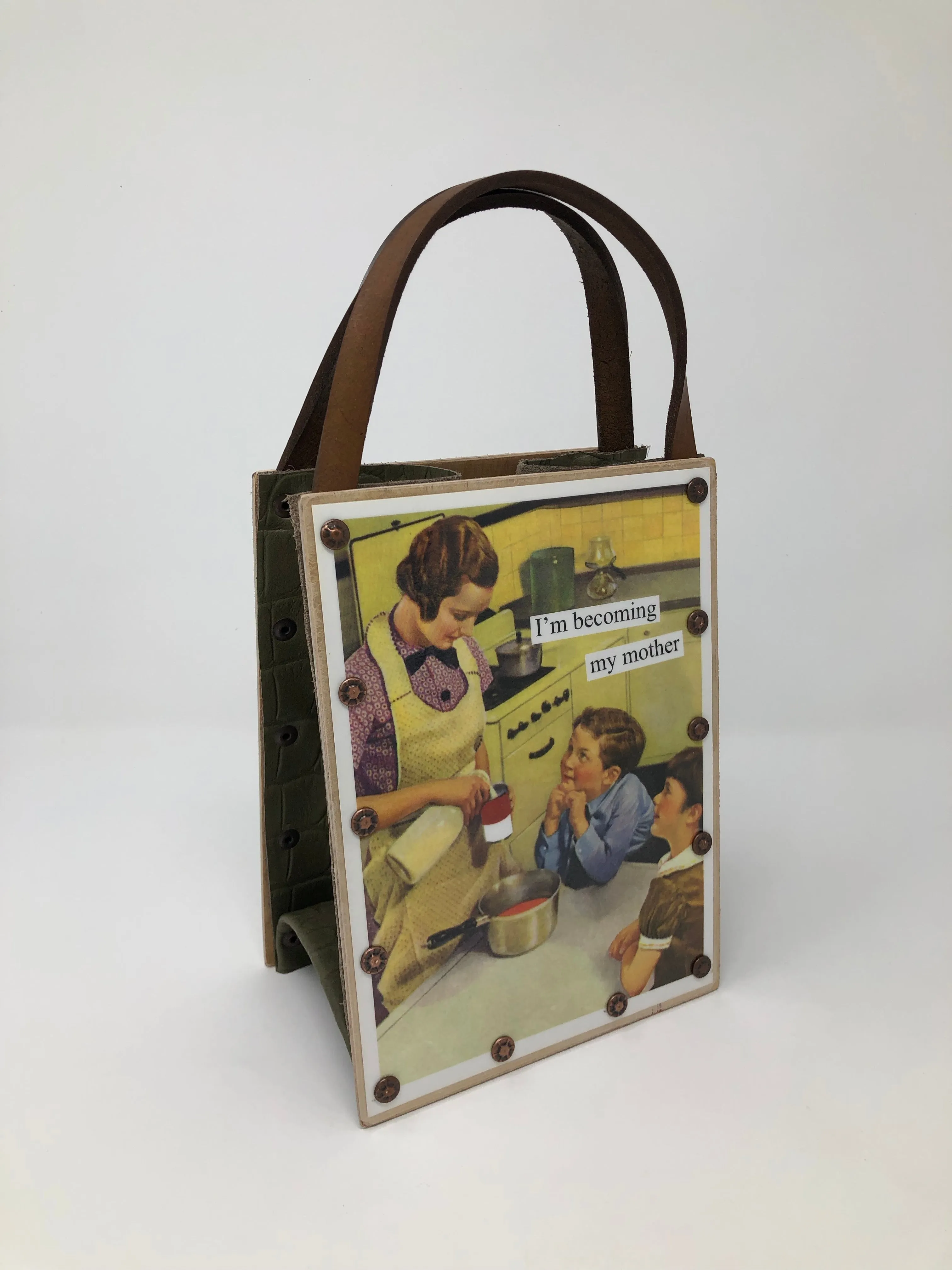 Vintage Modern Woman Handbag - I'm Becoming my Mother