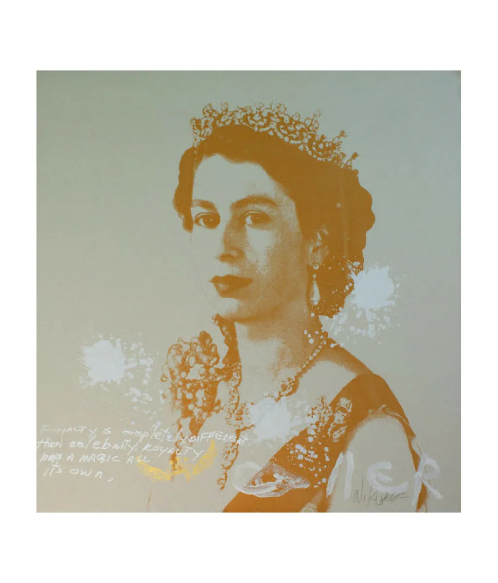 Walter Knabe Artwork Elizabeth Royal II Unique Screenprint - SOLD