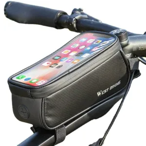 Waterproof Bicycle Front Frame Bag Touch Screen 7 Inch Phone Holder Cycling Top Tube Bag Road Bike MTB Accessories