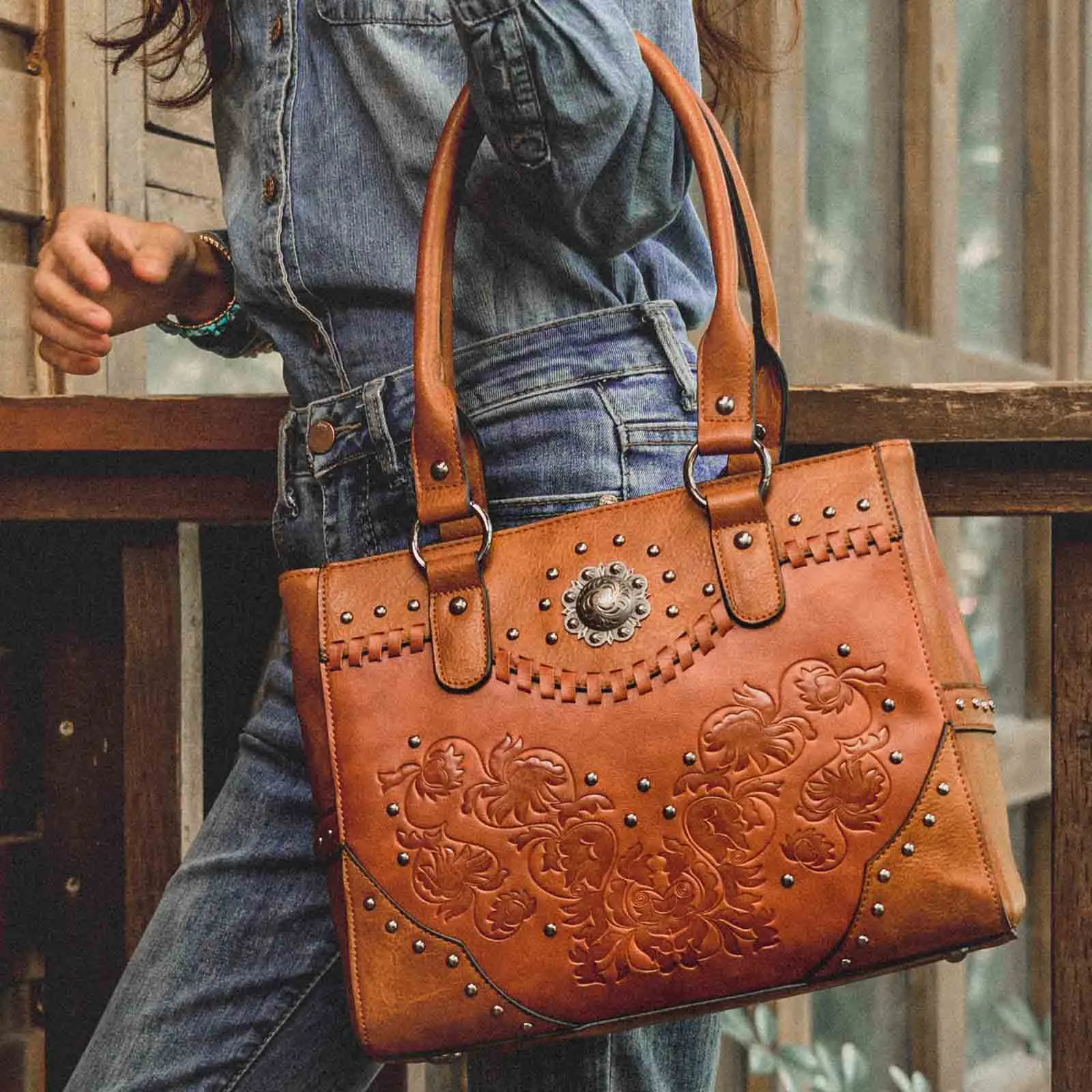 Western Studded Handbag