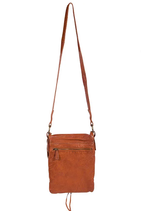 Whipstitch Cognac Leather Handbag Purse at Bourbon Cowgirl