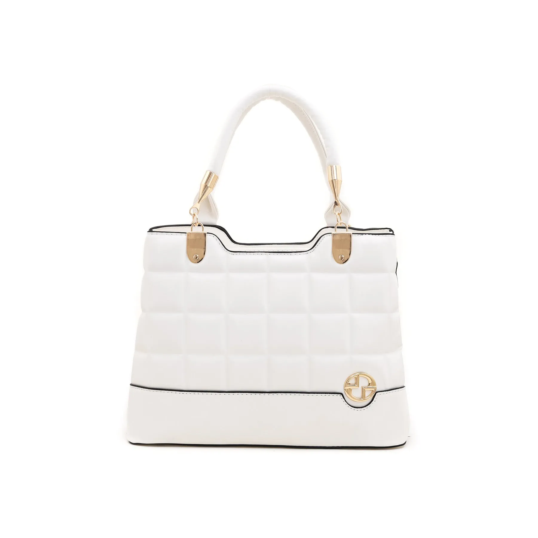 White Formal Hand Bag P35655