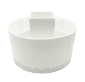 White Plastic Rotating Organizer Round (5 compartments)