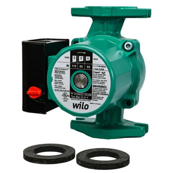 Wilo Star S 21 F 115V 3-Speed Cast Iron Star Series Circulator Pump