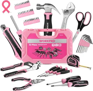 WORKPRO - #W009136AE - 52PC Pink Tool set for Household use