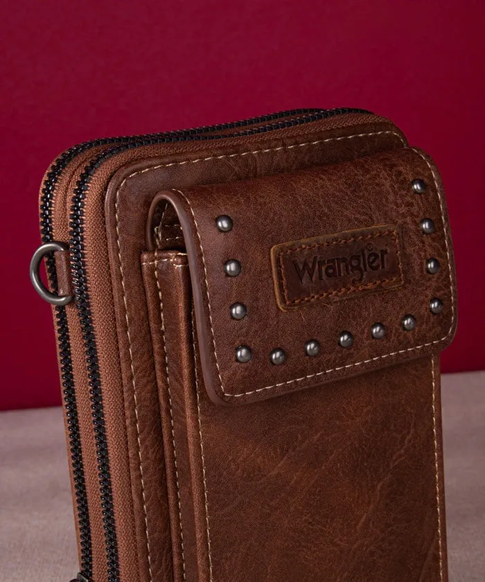 Wrangler Studded Cell Phone Crossbody Coin Purse