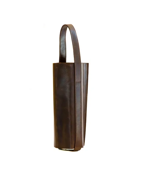 Zemp Picnic 1 Leather Wine Carrier | Waxy Brown